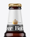 600ml Amber Beer Bottle Mockup