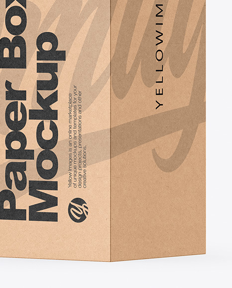 Kraft Box Mockup PSD #1