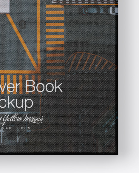 Hardcover Book W Fabric Cover Mockup In Stationery Mockups On Yellow Images Object Mockups