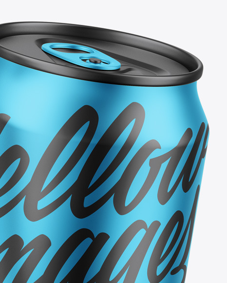 Two Matte Metallic Cans Mockup PSD #7