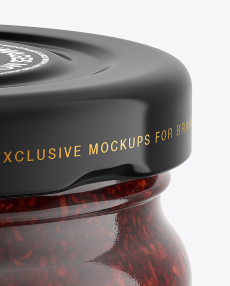 Raspberry Jam Jar Mockup PSD #7