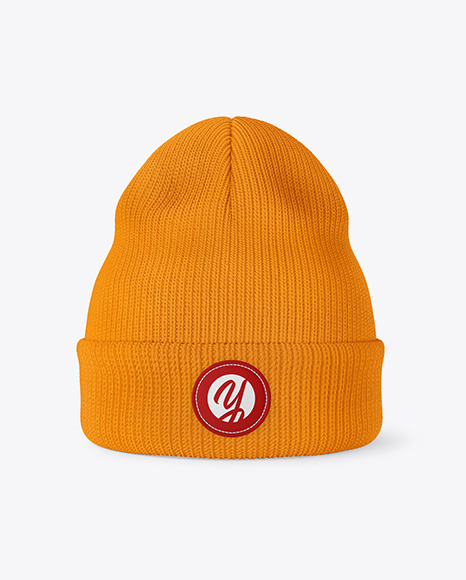 Download Winter Hat Mockup In Apparel Mockups On Yellow Images Object Mockups PSD Mockup Templates