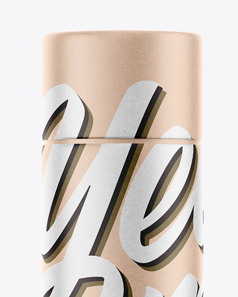 Kraft Paper Tube Mockup PSD #2