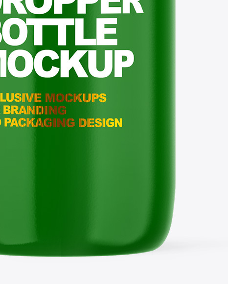 Glossy Plastic Dropper Bottle Mockup PSD #1