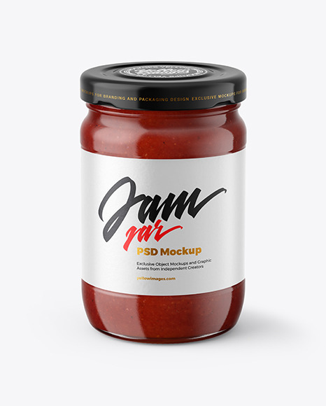 Download Tomato Sauce Jar Mockup in Jar Mockups on Yellow Images Object Mockups