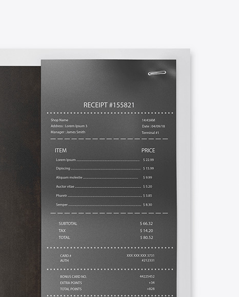 Glossy Poster w  Receipt PSD #1