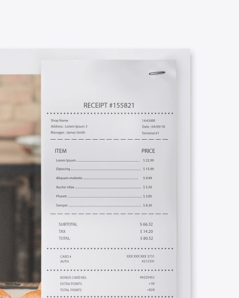 Glossy Poster w  Receipt PSD #7