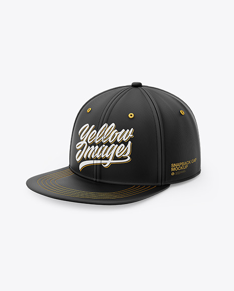 Download Snapback Cap Mockup in Apparel Mockups on Yellow Images ...