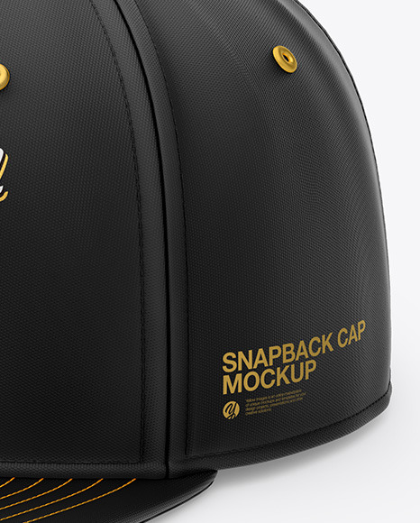 Snapback Cap Mockup In Apparel Mockups On Yellow Images Object Mockups