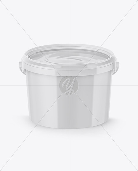 Download Metallic Paint Bucket In Hand Mockup Front View In Bottle Mockups On Yellow Images Object Mockups PSD Mockup Templates