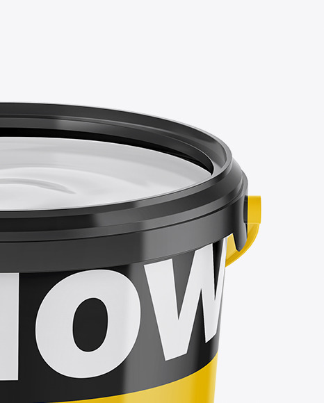 Download Opened Glossy Paint Bucket Mockup In Bucket Pail Mockups On Yellow Images Object Mockups Yellowimages Mockups