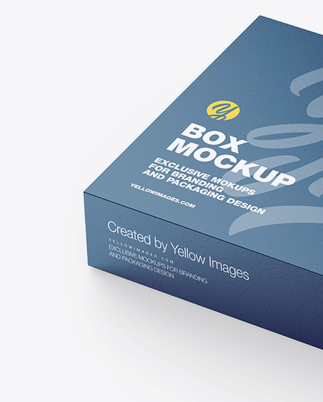 Textured Paper Box Mockup In Box Mockups On Yellow Images Object Mockups