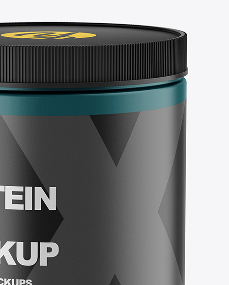 Matte Protein Jar Mockup PSD #3