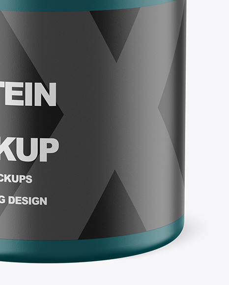 Matte Protein Jar Mockup PSD #4