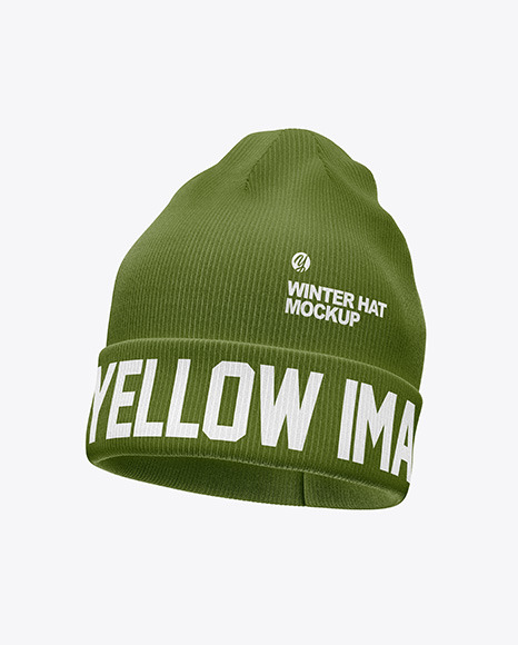 Download Winter Hat Mockup In Apparel Mockups On Yellow Images Object Mockups