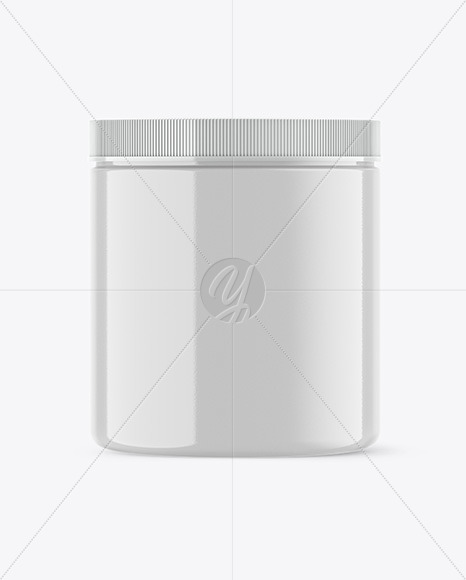 Download Glossy Protein Jar Mockup In Jar Mockups On Yellow Images Object Mockups PSD Mockup Templates