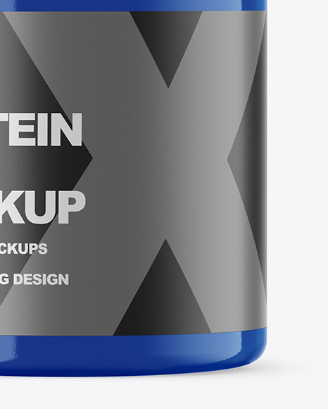 Glossy Protein Jar Mockup PSD #1