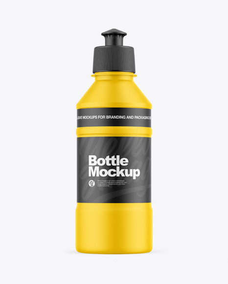 Matte Plastic Bottle Mockup