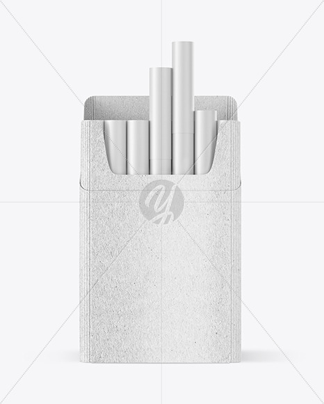 Kraft Cigarette Pack Mockup in Packaging Mockups on Yellow ...