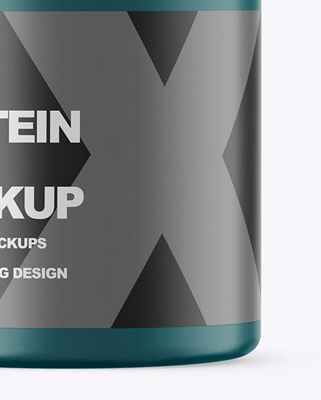 Matte Protein Jar Mockup PSD #4