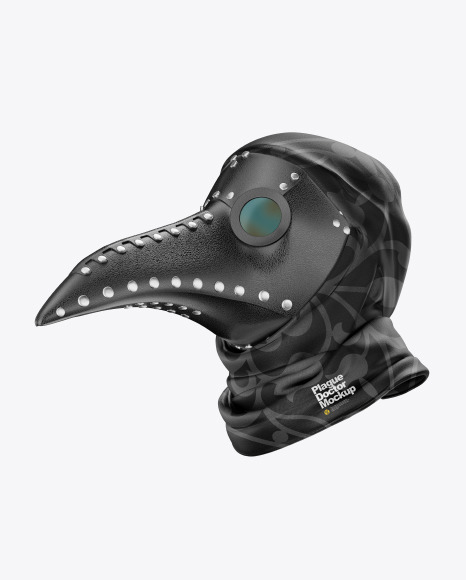 Plague Doctor Mask Mockup In Apparel Mockups On Yellow Images Object Mockups