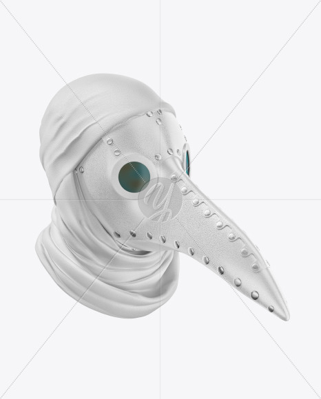 Plague Doctor Mask Mockup In Apparel Mockups On Yellow Images Object Mockups