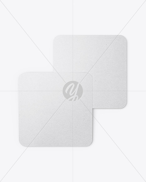 Kraft Beverage Coasters Mockup PSD #3