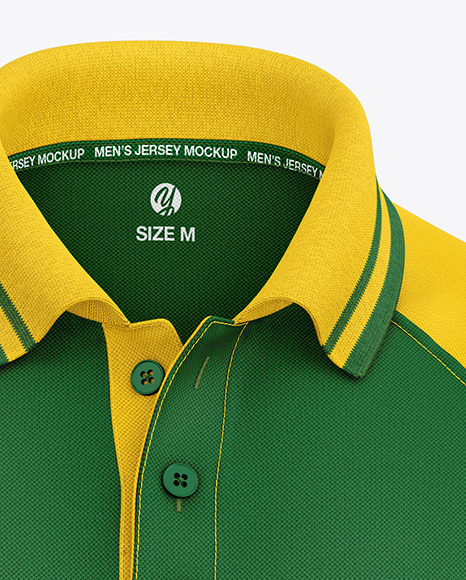 Download Men S Short Sleeve Polo Raglan Mockup In Apparel Mockups On Yellow Images Object Mockups