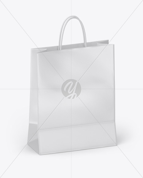 Download Matte Shopping Bag W Rope Handles Mockup In Bag Sack Mockups On Yellow Images Object Mockups