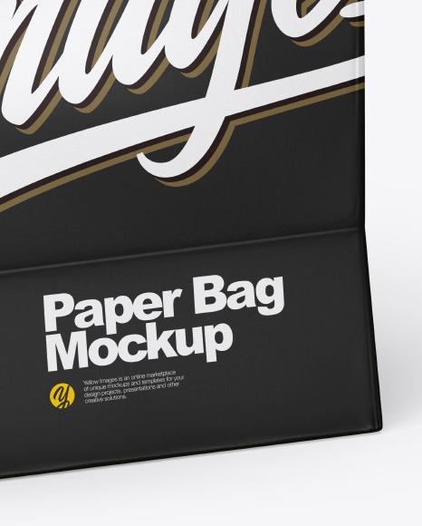 Download Matte Shopping Bag W Rope Handles Mockup In Bag Sack Mockups On Yellow Images Object Mockups PSD Mockup Templates