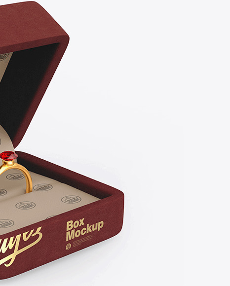 Download Velvet Jewelry Box Mockup In Box Mockups On Yellow Images Object Mockups