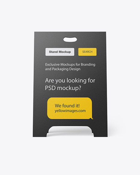 Textured Street Stand Mockup In Outdoor Advertising Mockups On Yellow Images Object Mockups