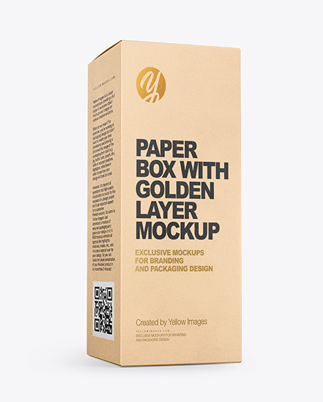 Download Kraft Paper Box Mockup In Box Mockups On Yellow Images Object Mockups