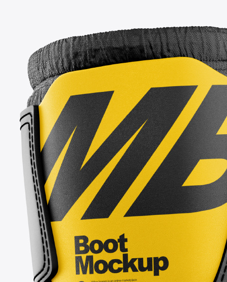 Motocross Boot Mockup In Apparel Mockups On Yellow Images Object Mockups