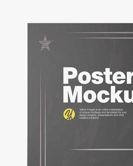 Download Textured Poster W Receipt In Stationery Mockups On Yellow Images Object Mockups