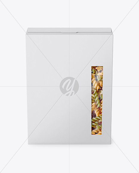 Download Paper Box With Tricolor Pasta Mockup Front View In Box Mockups On Yellow Images Object Mockups Yellowimages Mockups