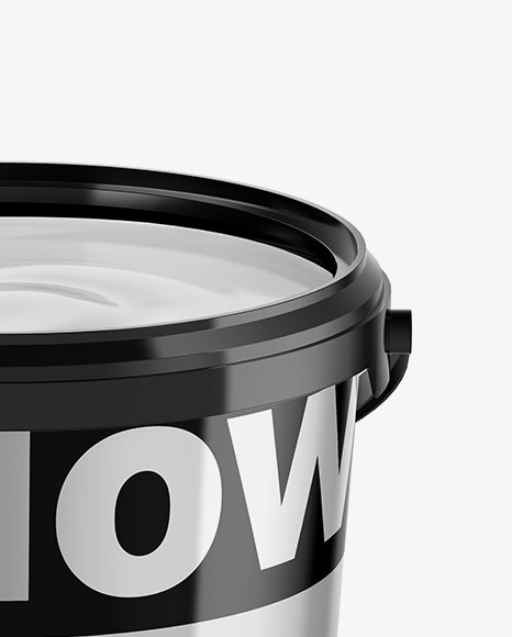 Opened Metallic Paint Bucket Mockup PSD #5