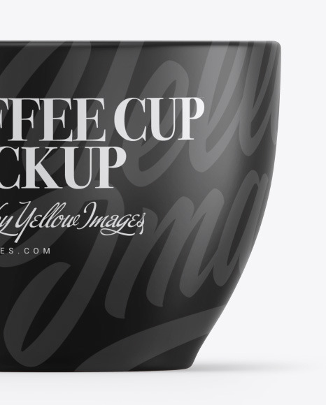 Download Matte Coffee Cup Mockup In Cup Bowl Mockups On Yellow Images Object Mockups PSD Mockup Templates