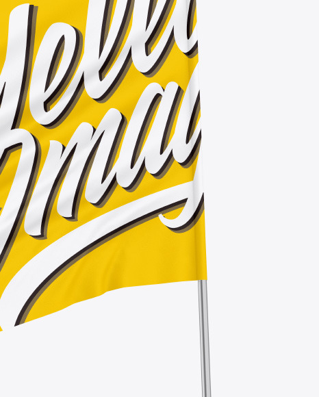 Matte Flag w  Metallic Pole Mockup PSD #5