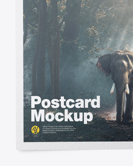 Download Textured A5 Postcard Mockup in Stationery Mockups on Yellow Images Object Mockups