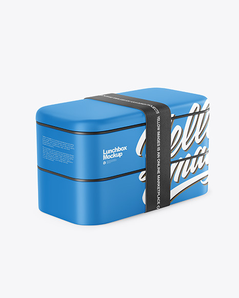 Download Matte Lunch Box Mockup in Box Mockups on Yellow Images ...