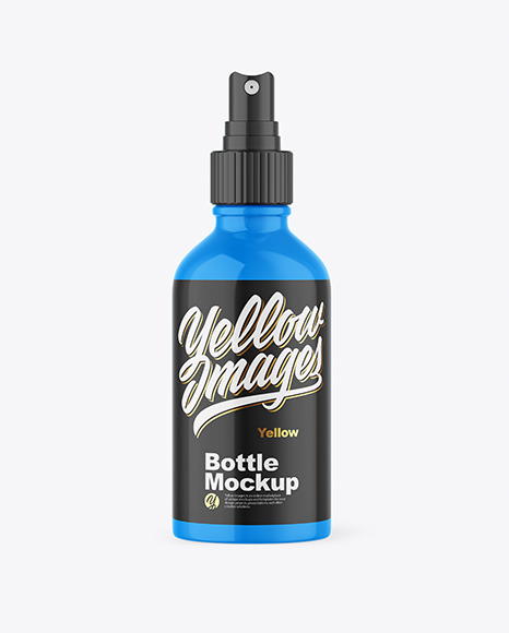 Glossy Spray Bottle Mockup