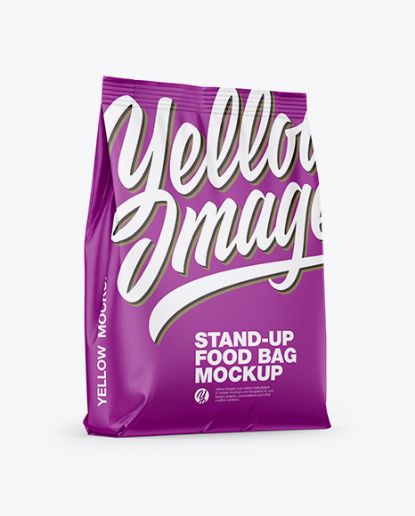 Download Matte Stand-Up Bag Mockup - Half Side View PSD Mockups by Oleksandra Yagello