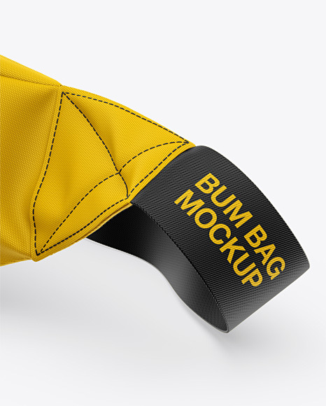 Download Bum Bag Mockup Front Half Side High Angle View Fanny Pack In Apparel Mockups On Yellow Images Object Mockups