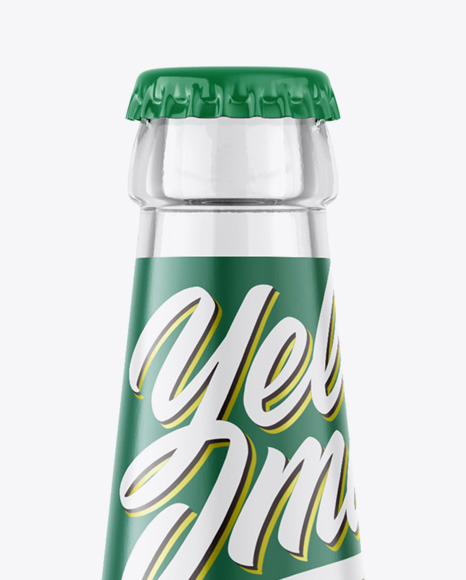 Clear Glass Ale Bottle Mockup In Bottle Mockups On Yellow Images Object Mockups