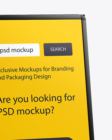 Download Glossy Metallic Stand Mockup In Outdoor Advertising Mockups On Yellow Images Object Mockups