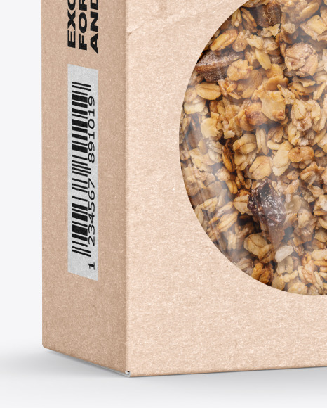 Download Kraft Paper Box With Muesli Mockup In Box Mockups On Yellow Images Object Mockups PSD Mockup Templates