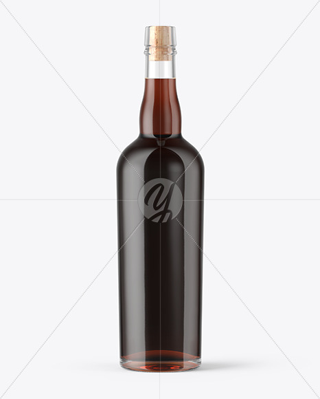 Clear Glass Port Wine Bottle Mockup In Bottle Mockups On Yellow Images Object Mockups