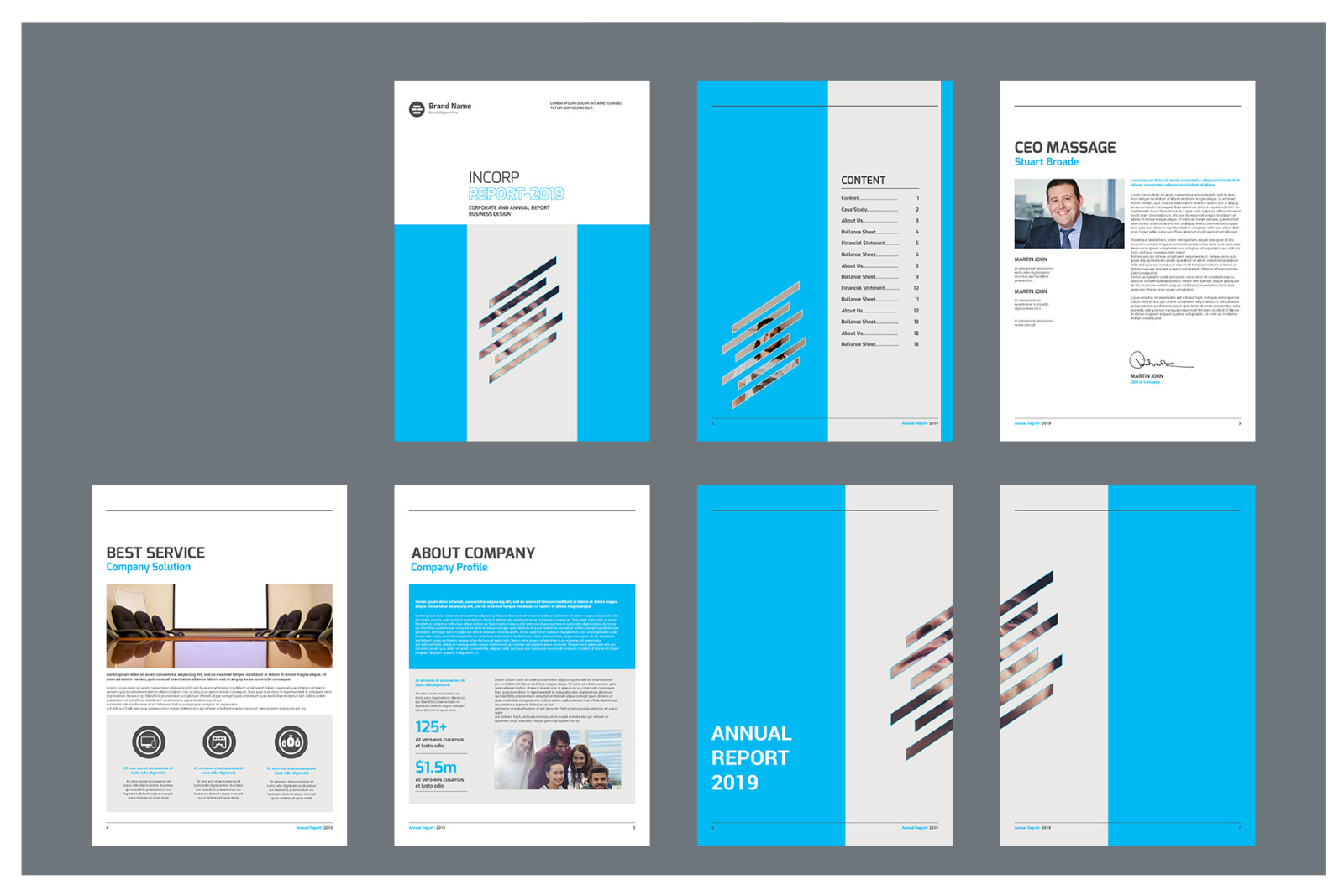 Corporate Annual Report In Brochure Templates On Yellow Images Creative Store