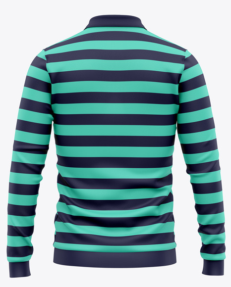 Men's Long Sleeve Polo Shirt - Back View in Apparel ...